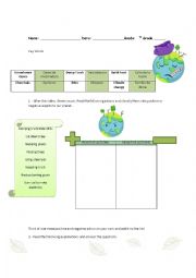 English Worksheet: Green world