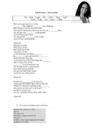 English Worksheet: Song 