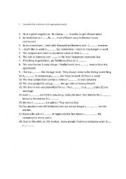 English Worksheet: Business Vocabulary - Check yourself