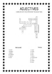 ADJECTIVES CROSSWORD