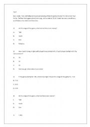 English Worksheet: 9th grade Mid semester test - 2nd form