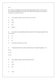 9th grade Mid semester test - 2nd form