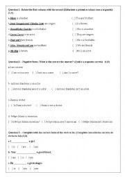 English Worksheet: mix review