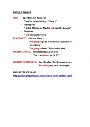 English Worksheet: Future Tenses