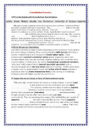 English Worksheet: consolidation Exercises