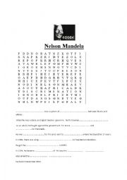 Nelson Mandela wordsearch