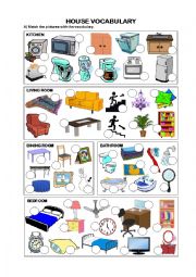 English Worksheet: HOUSE VOCABULARY