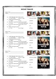 English Worksheet: HANGOVER PART III