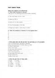 English Worksheet: Simple Past Drill Practice