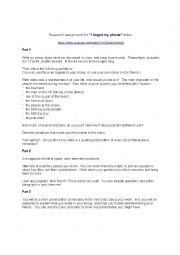 English Worksheet: Research assignment for 