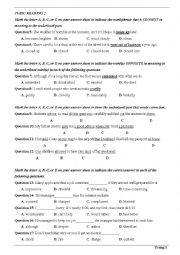 English Worksheet: Toeic reading