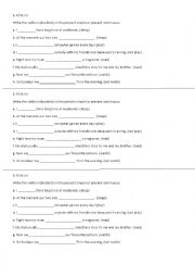 English Worksheet: Present simple vs. present continuous 