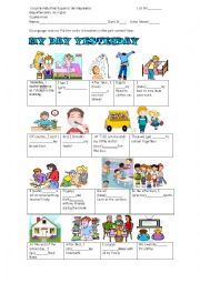 English Worksheet: past simple and daily routine