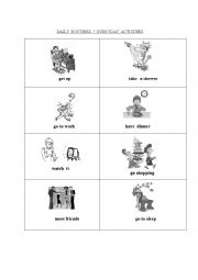 English Worksheet: daily routines