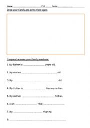 Draw and compare using comparative adj.