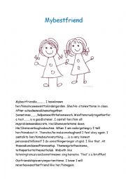 English Worksheet: My best friend