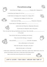 English Worksheet: The autumn song