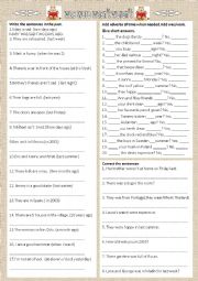 English Worksheet: to be past simple