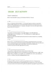 English Worksheet: Oscar 2017