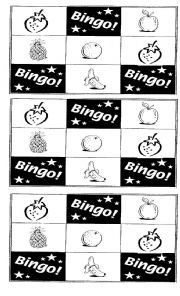 English Worksheet: Fruit Bingo!