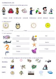 English Worksheet: Vocabulary for Kids