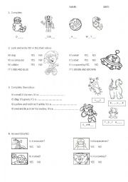 English Worksheet: It is + Toys