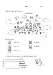 English Worksheet: HAVE GOT + FAMILY MEMBERS