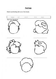 English Worksheet: Feelings- Vocabulary 