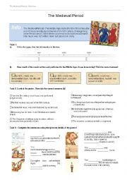 English Worksheet: Music in the medieval period