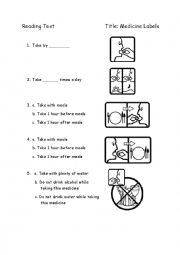 English Worksheet: Medicine Labels 