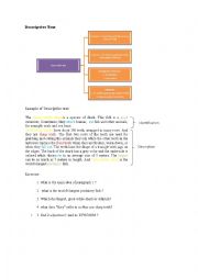 English Worksheet: Descriptive text