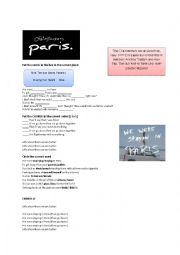 English Worksheet: Paris by The Chainsmokers