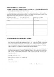 English Worksheet: Writing a complication