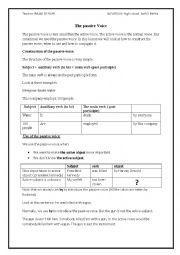 English Worksheet: passive voice course