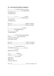 English Worksheet: U2 - Still Havent Found What Im Looking For