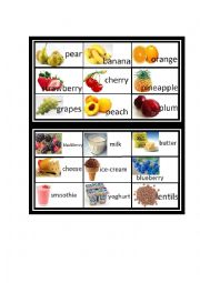 English Worksheet: FOOD BINGO