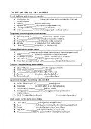 English Worksheet: vocabulary