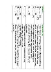 English Worksheet: WORDBANK_MONEY