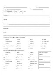 English Worksheet: Habitats, populations, and niche test