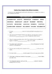 English Worksheet: ADVANCED TONE VOCABULARY