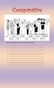 English Worksheet: COMPARING PEOPLES APPEARANCE