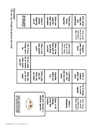 English Worksheet: Grammar Vocab game