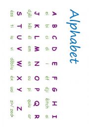 English Worksheet: Alphabet