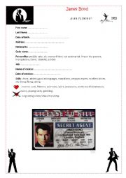 English Worksheet: James Bond identity card