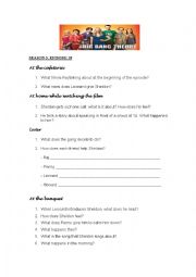 English Worksheet: The Big Bang Theory: season 3, episode 18 (The Pants Alternative)