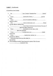 English Worksheet: Conditionals