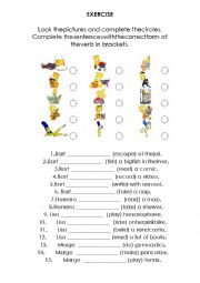 English Worksheet: Present simple - The Simpson