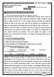 English Worksheet: reading and writing test