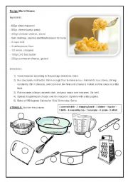 English Worksheet: Kitchen Class: MacnCheese