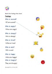 Feelings chant worksheet